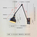 GobekUsa Brass Black Swing Arm Wall Lamp LED E14 for Kitchen Study Bedroom