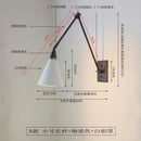 GobekUsa Brass Black Swing Arm Wall Lamp LED E14 for Kitchen Study Bedroom