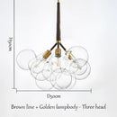 GobekUsa Bubble Chandelier: High Quality LED Lighting for Bedroom and Lounge