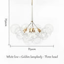 GobekUsa Bubble Chandelier: High Quality LED Lighting for Bedroom and Lounge