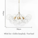 GobekUsa Bubble Chandelier: High Quality LED Lighting for Bedroom and Lounge