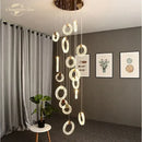 GobekUsa Bubble Crystal LED Chandelier Stainless Steel Pendant Light for Bedroom Living Room