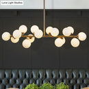 GobekUsa Gold Pendant Ceiling Light with Opal Frosted Glass- 16 Bulbs, Bubbled Island Design
