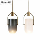 GobekUsa Bucket Glass Pendant Lamp LED Modern Hanging Lights for Dining Room Kitchen Home Décor