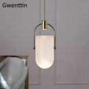 GobekUsa Bucket Glass Pendant Lamp LED Modern Hanging Lights for Dining Room Kitchen Home Décor