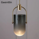 GobekUsa Bucket Glass Pendant Lamp LED Modern Hanging Lights for Dining Room Kitchen Home Décor