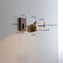 GobekUsa Canopy LED Wall Light, Walnut Ash Wood, Pull Chain Switch, Left Right Rotate