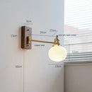 GobekUsa Canopy LED Wall Light, Walnut Ash Wood, Pull Chain Switch, Left Right Rotate