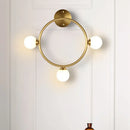 GobekUsa Modern Brass Metal Wall Sconce with 3 LED Lights for Bedside