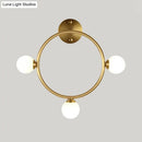 GobekUsa Modern Brass Metal Wall Sconce with 3 LED Lights for Bedside