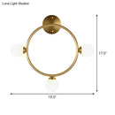 GobekUsa Modern Brass Metal Wall Sconce with 3 LED Lights for Bedside