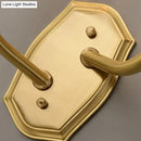 GobekUsa Modern Brass Sconce Light with Clear Glass Shade - Wall Mounted 1/2-Light for Living Room