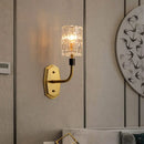 GobekUsa Modern Brass Sconce Light with Clear Glass Shade - Wall Mounted 1/2-Light for Living Room