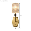 GobekUsa Modern Brass Sconce Light with Clear Glass Shade - Wall Mounted 1/2-Light for Living Room