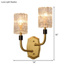 GobekUsa Modern Brass Sconce Light with Clear Glass Shade - Wall Mounted 1/2-Light for Living Room