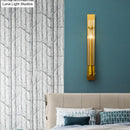 GobekUsa Clear Glass Wall Sconce - Modern Single Brass Light Fixture