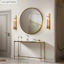 GobekUsa Clear Glass Wall Sconce - Modern Single Brass Light Fixture