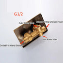 GobekUsa Brass Concealed 3 Way Shower System Set Wall Mounted Rain Mixer Tap