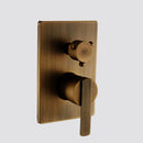 GobekUsa Brass Concealed 3 Way Shower System Set Wall Mounted Rain Mixer Tap