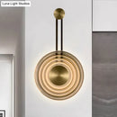 GobekUsa Golden Bell Metal and Clear Glass LED Sconce - Elegant Living Room Wall Fixture