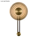 GobekUsa Golden Bell Metal and Clear Glass LED Sconce - Elegant Living Room Wall Fixture