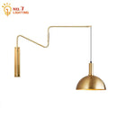 GobekUsa Copper Adjustable Wall Lamp LED E27 for Living Room