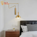 GobekUsa Copper Adjustable Wall Lamp LED E27 for Living Room