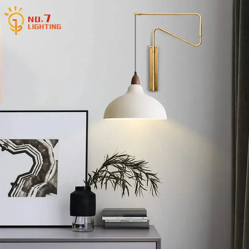GobekUsa Copper Adjustable Wall Lamp LED E27 for Living Room, photo 2 of 17
