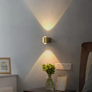 Modern brass copper led wall lamp bedroom reading light by Decorbites