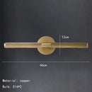 GobekUsa Brass Copper Mirror Front Wall Lamp for Bedroom Bathroom Hotel Foyer E14 Bulb