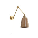 GobekUsa Copper Swing Arm Wall Lights Sconce Up Down LED Modern Ceramic Lampshade