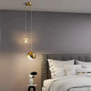 GobekUsa Crystal Ball Pendant Lights: Modern LED Luxury for Bedroom, Nordic Minimalist Design