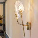 GobekUsa Modern Crystal Beveled Shade Wall Sconce Light - Elegant Brass 1-Light Fixture for Hallway