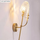 GobekUsa Modern Crystal Beveled Shade Wall Sconce Light - Elegant Brass 1-Light Fixture for Hallway