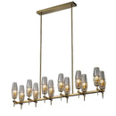 GobekUsa Crystal Bronze Pendant Lamp for Dining Room LED Dimmable Lighting