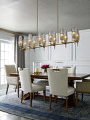 GobekUsa Crystal Bronze Pendant Lamp for Dining Room LED Dimmable Lighting