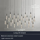 GobekUsa Brass Crystal Ceiling Pendant Light Luxury Large Home Decor Fixture