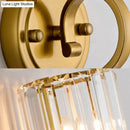 GobekUsa Modern Crystal Cylinder Wall Sconce with Brass Mount
