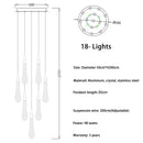 GobekUsa Crystal LED Chandelier: Modern Loft Art Pendant Lighting for Restaurant, Bar, Staircase