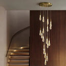 GobekUsa Crystal LED Chandelier: Modern Loft Art Pendant Lighting for Restaurant, Bar, Staircase