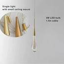 GobekUsa Crystal LED Chandelier: Modern Loft Art Pendant Lighting for Restaurant, Bar, Staircase