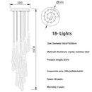 GobekUsa Crystal LED Chandelier: Modern Loft Art Pendant Lighting for Restaurant, Bar, Staircase