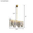 GobekUsa LED Island Light with Brass Finish & Crystal Flute Design - Stylish Hanging Lamp for Tables