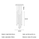 GobekUsa Crystal LED Pendant Chandelier for Retro Villa Stairs
