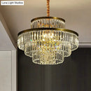 GobekUsa Modern Crystal Prism Pendant Light for Living Room
