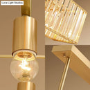 GobekUsa Modern Crystal Island Light Pendant Kit - 33.5" Long Rectangle, 3 Lights, Brass