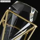 GobekUsa Modern Brass Wall Sconce with Crystal Rock Deco, Metal Light Fixture