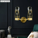 GobekUsa Modern Brass Wall Sconce with Crystal Rock Deco, Metal Light Fixture