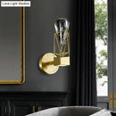 GobekUsa Modern Brass Wall Sconce with Crystal Rock Deco, Metal Light Fixture