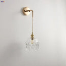 GobekUsa Clear Glass LED Wall Lamp Modern Crystal Home Decor Bathroom Mirror Light